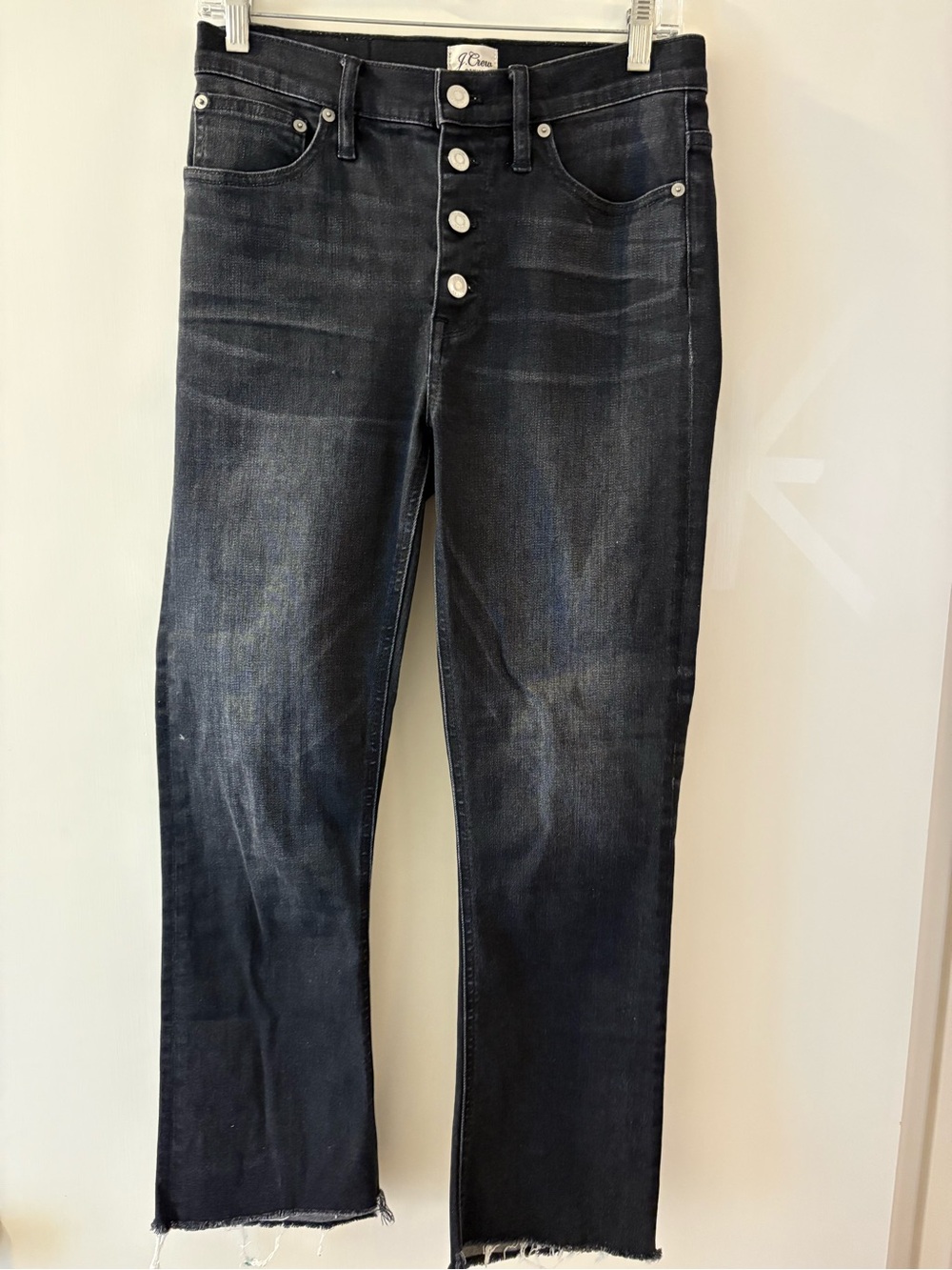 J. Crew Slim Straight Jeans in Dark Black Wash